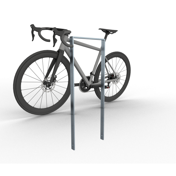 Lean-on hoop of flat bar steel | 50 x 12 mm | without cross bar | total width: 450 mm | hot-dip galvanized